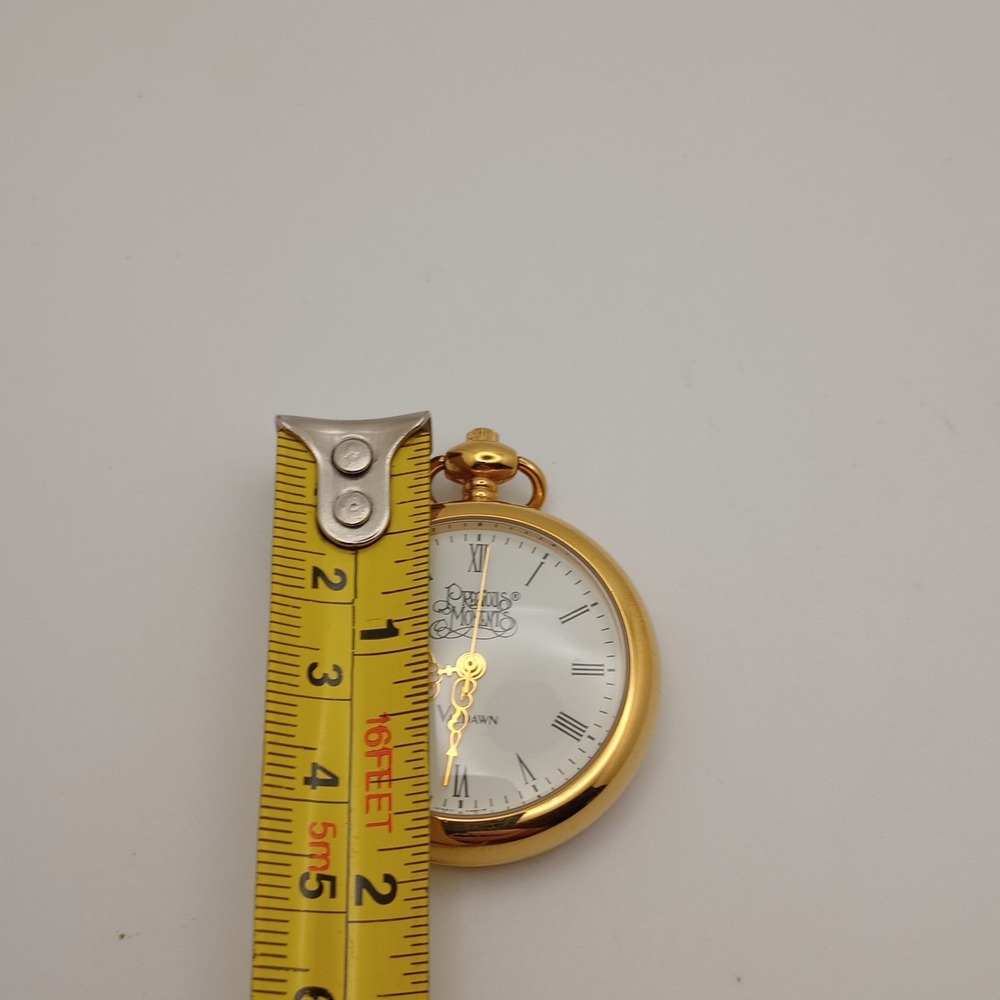 Precious Moments ValDawn Gold Tone Pocket Watch Quartz Roman Japan Movt New Batt - Picture 10 of 11